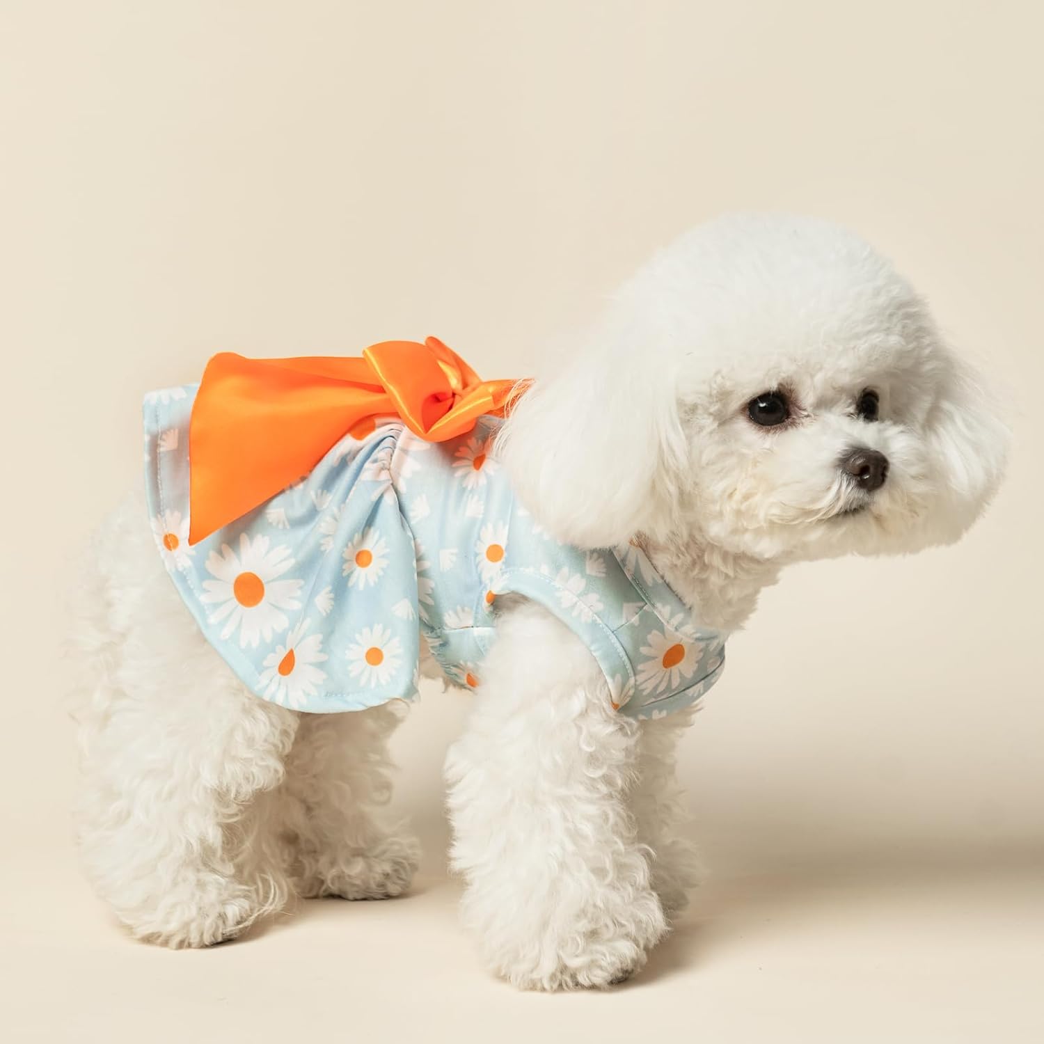 cute puppy dresses Small Dog Girls Floral Puppy Pet Princess Bowknot Dress Cute Doggie Size L
