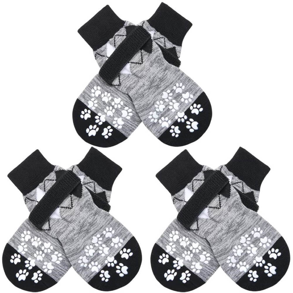 6 Pack Double-Side Anti-Slip Dog Socks